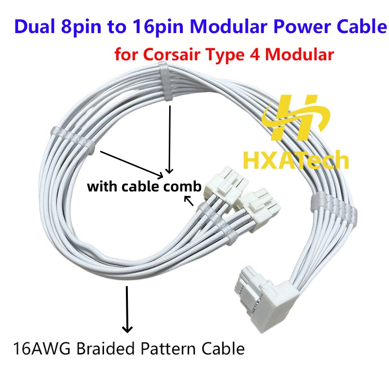 High Quality16AWG Braided Patt - đánh giá và giá Dual 8Pin To 16Pin 12Vhpwr Cable