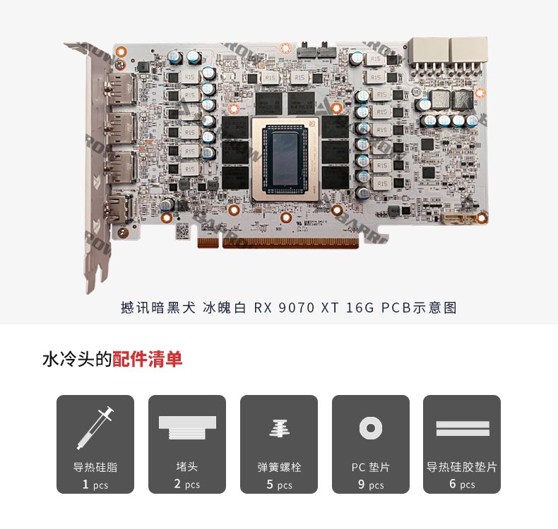 Barrow BS-DAK9070XT-PA GPU Wat - đánh giá và giá Rx 9070 16Gb
