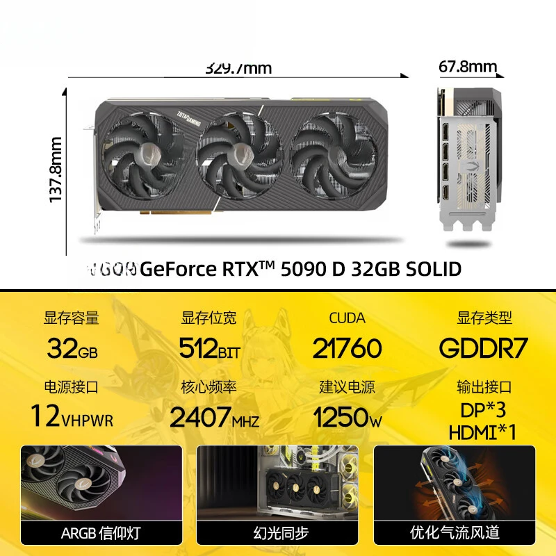 GeForce RTX 5090 D 32GB SOLID  - đánh giá và giá Rtx 5090 32Gb