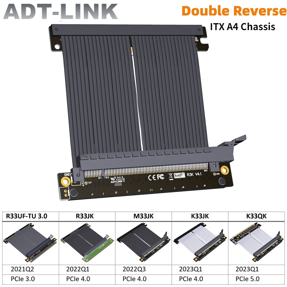 ADT Gen 5/4 PCIe Riser Cable P - đánh giá và giá Itx Gpu Riser Pcie 4.0 16X