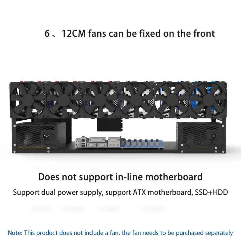 6/8/12 Cards GPU Bracket Open  - đánh giá và giá Gpu Mining Rig Frame 8 Gpu