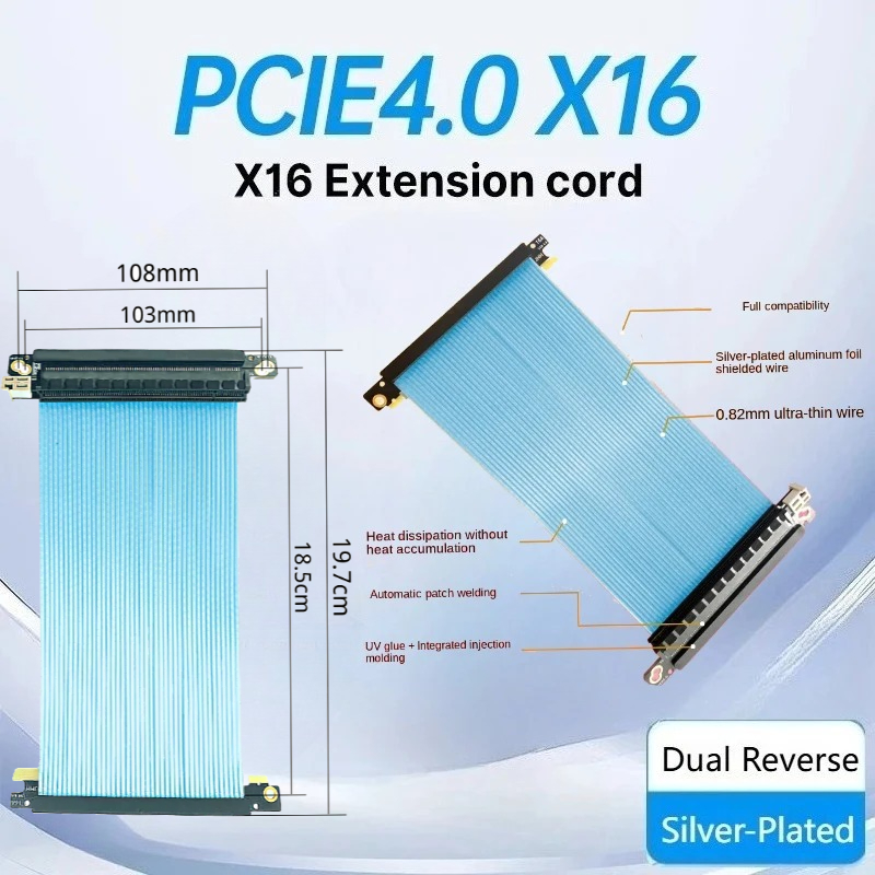 Dual Reverse Pcie 4.0 Riser Ca - đánh giá và giá Itx Gpu Riser Pcie 4.0 16X