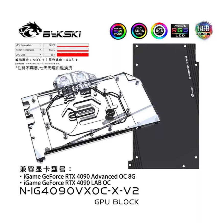 Bykski N-IG4090VXOC-X-V2 Water - đánh giá và giá Rtx 4090 Water Block